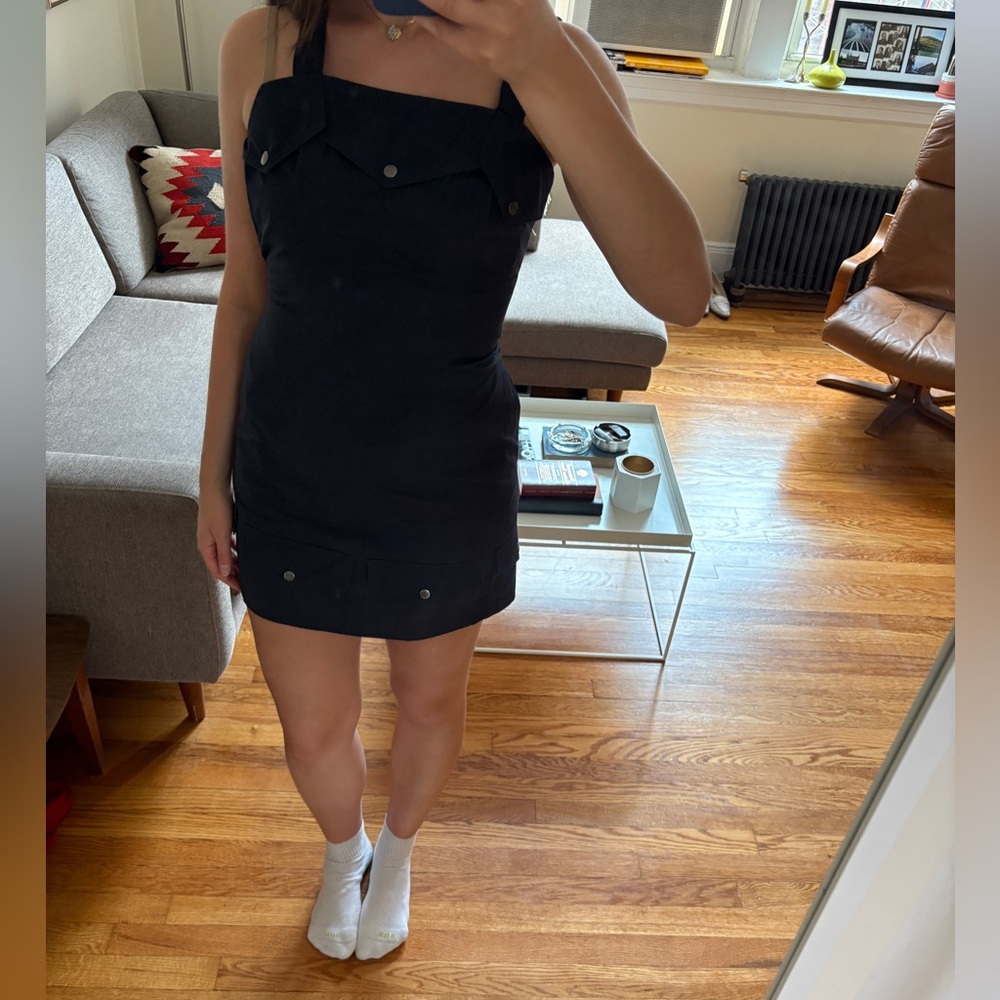 Navy Mini Cargo Dress